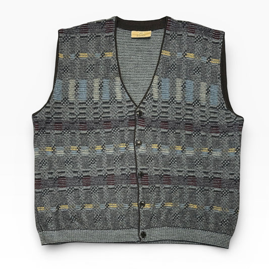 Rodes Pattern led knitted full button vest cardigan