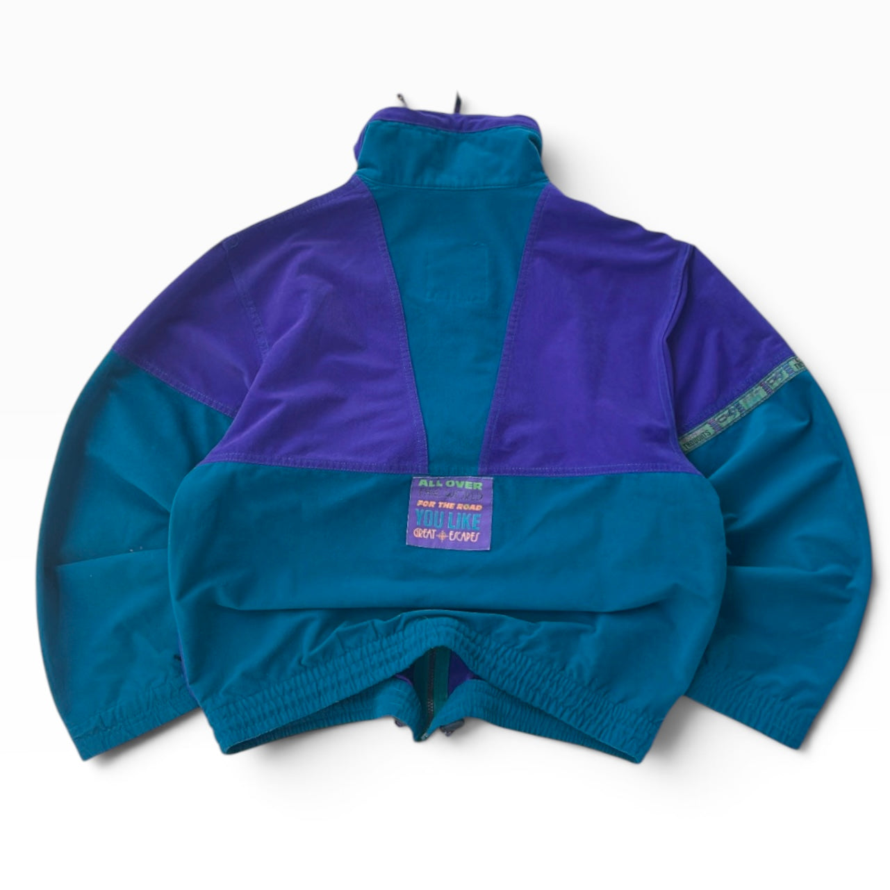 Vintage colourblocking gull zip adjustable jacket