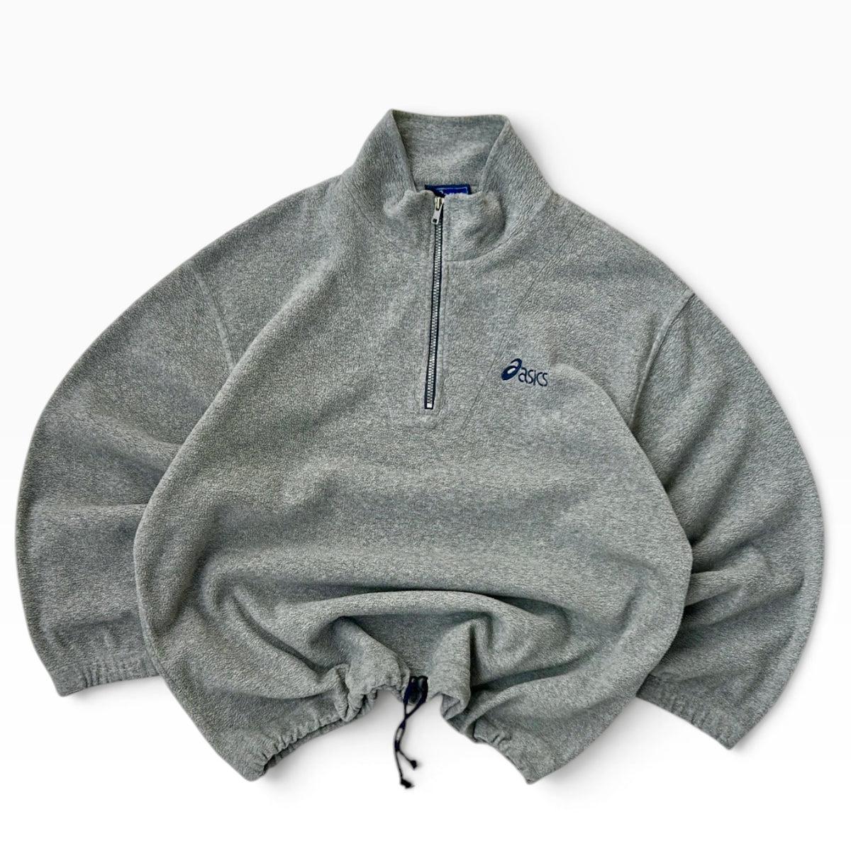 Asics grey 1/4 Zip adjustable Fleece