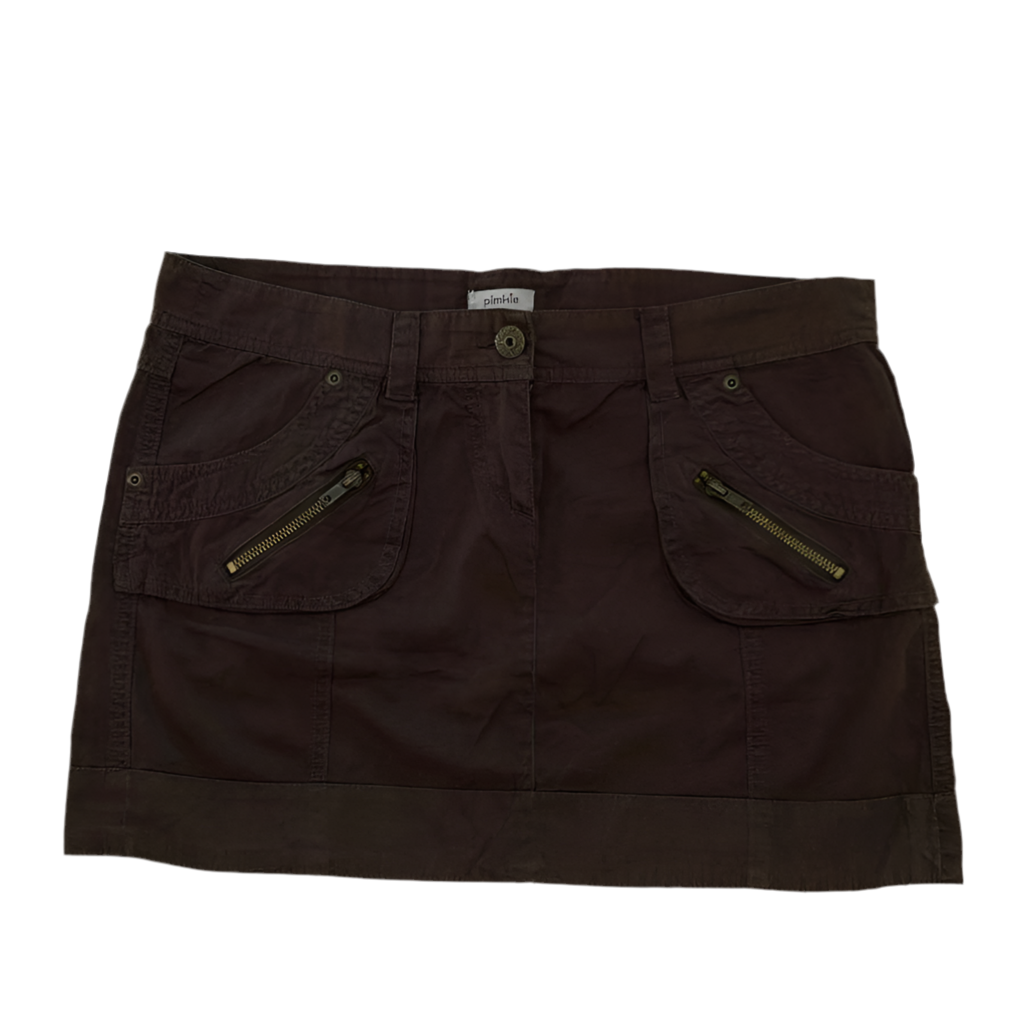 Chocolate Brown Pimkie Cargo Style Mini Skirt