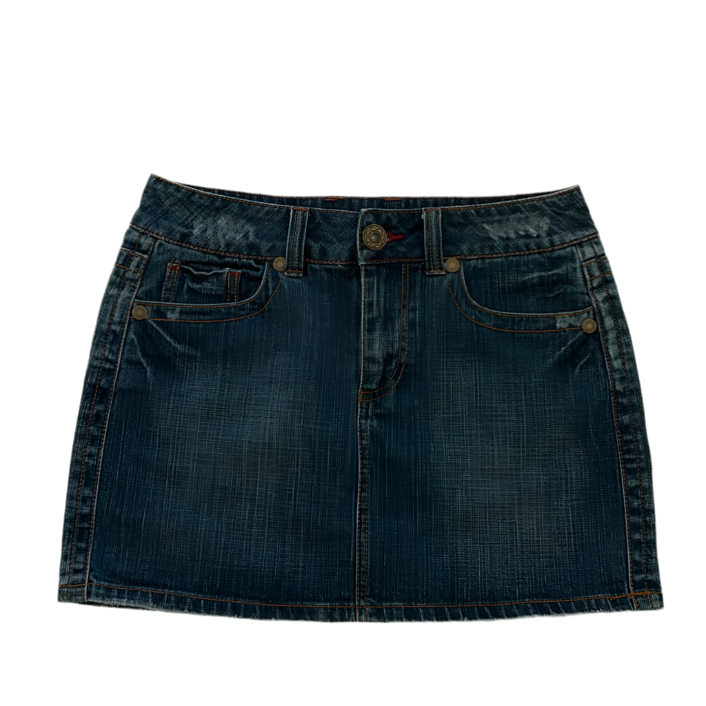 Dark Wash Denim Mini Skirt