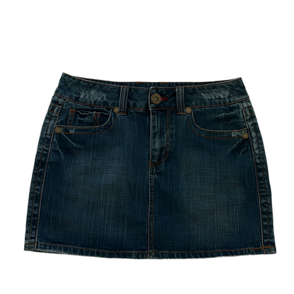 Dark Wash Denim Mini Skirt
