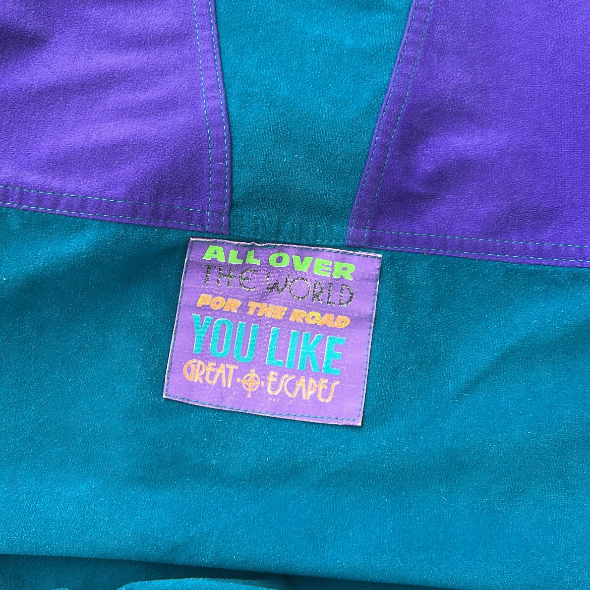 Vintage colourblocking gull zip adjustable jacket