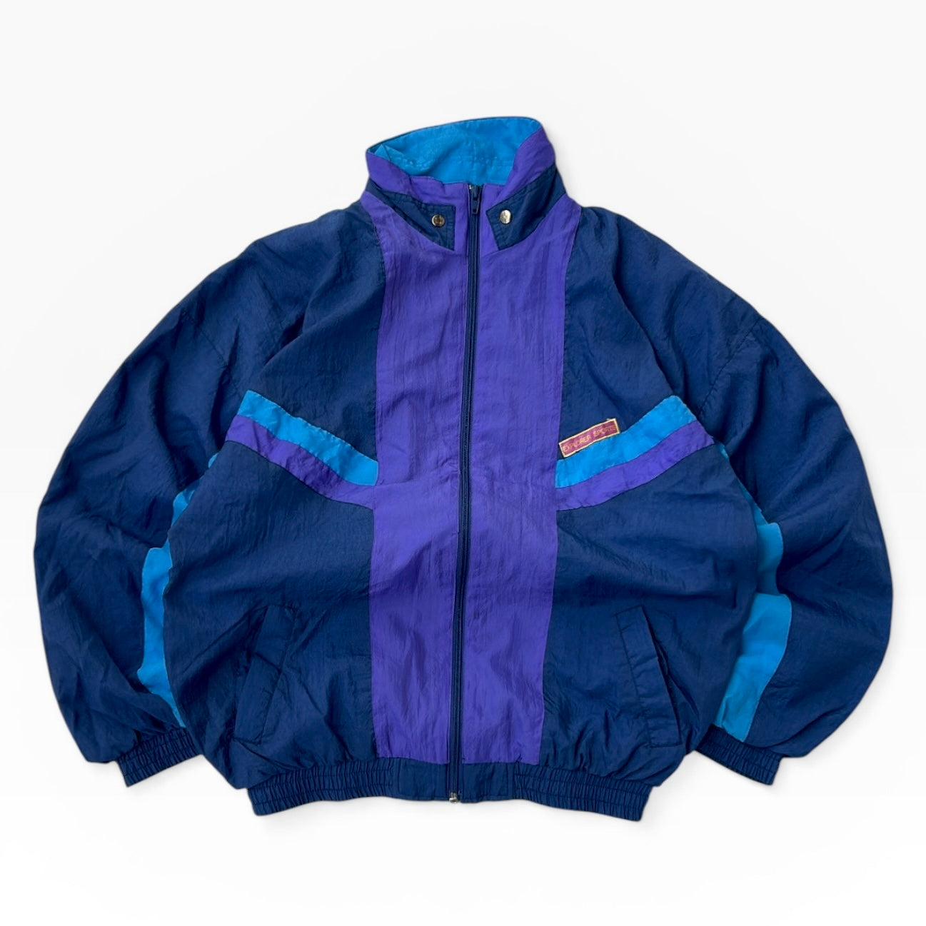 90s Colourful Full zip shell jacket