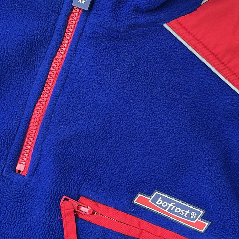 Red x blue 1/4 Zip adjustable Fleece