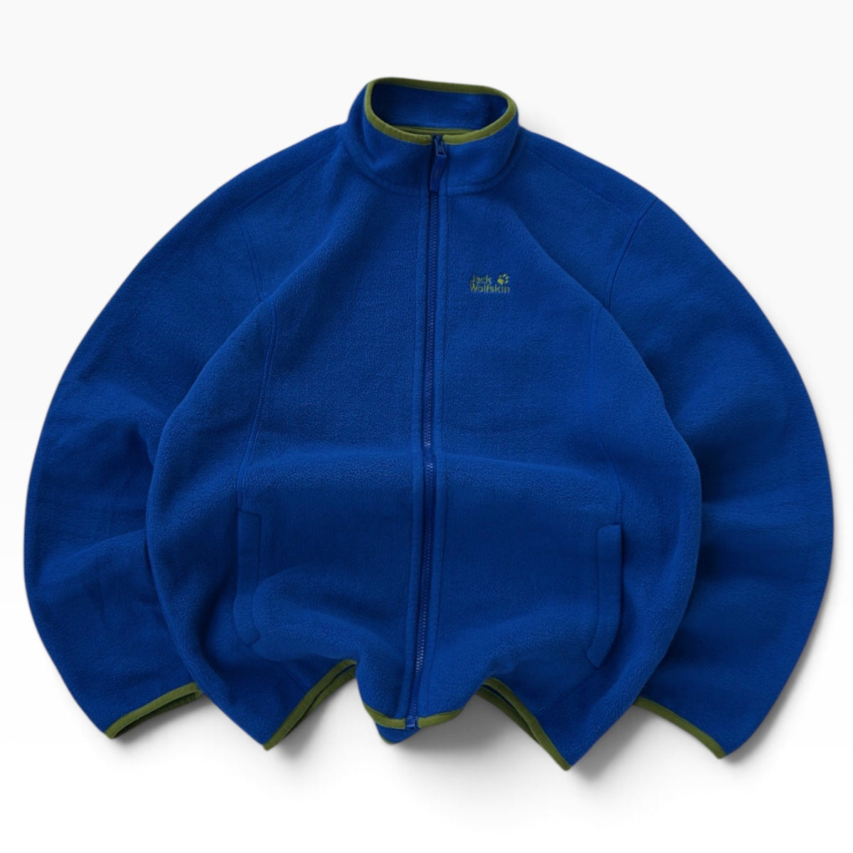 Jack wolfskin blue fleece jacket