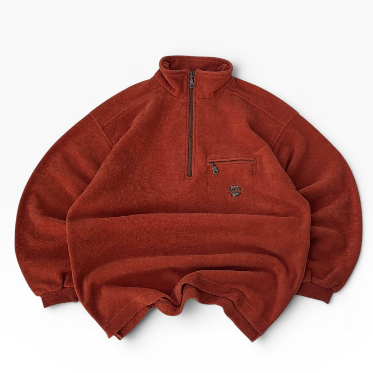 TRAVEL WORLD orange 1/4 Zip Fleece 🍊