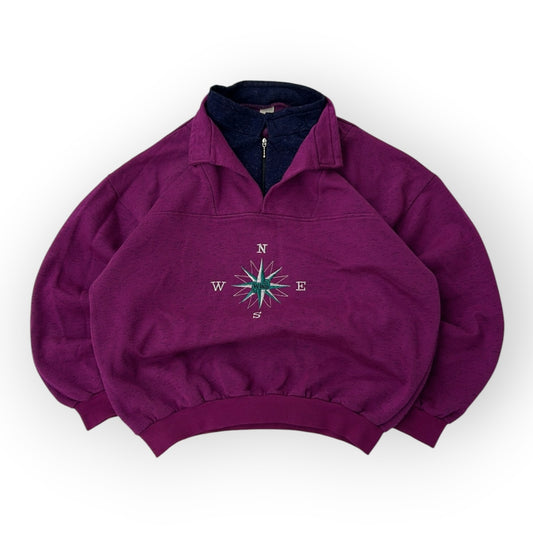 Graphic vintage 1/4 zip sweatshirt