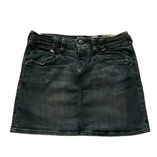 Low-Waisted Mini Denim Skirt