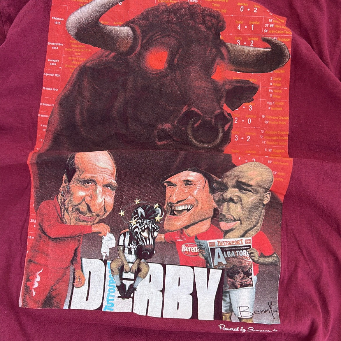 Burgundy derby graphic tee