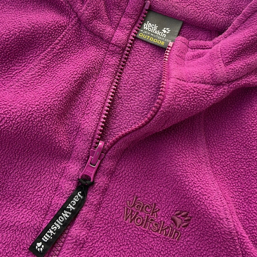 Jack Wholfskin hot pink adjustable fleece jacket