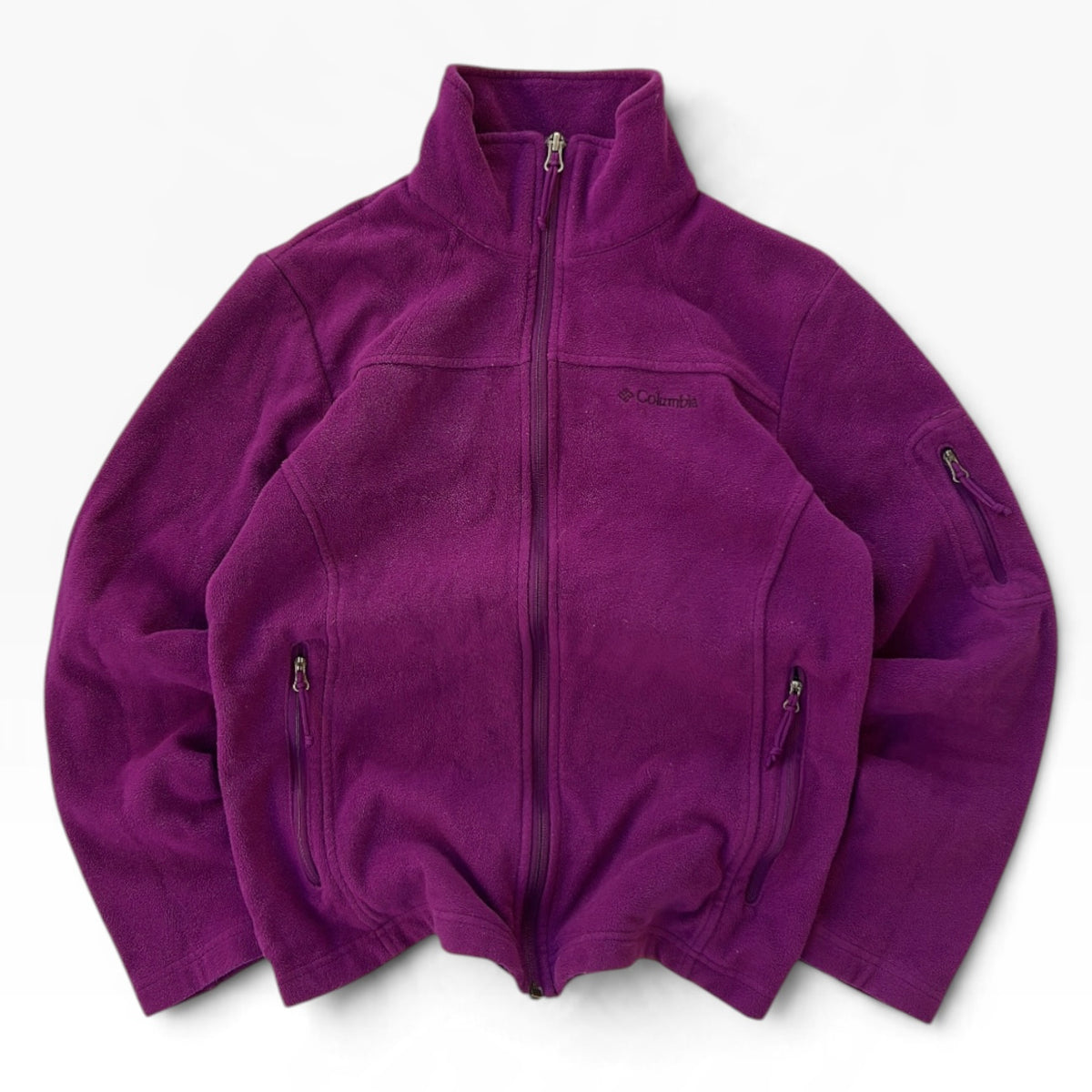 Columbia magenta fleece jacket