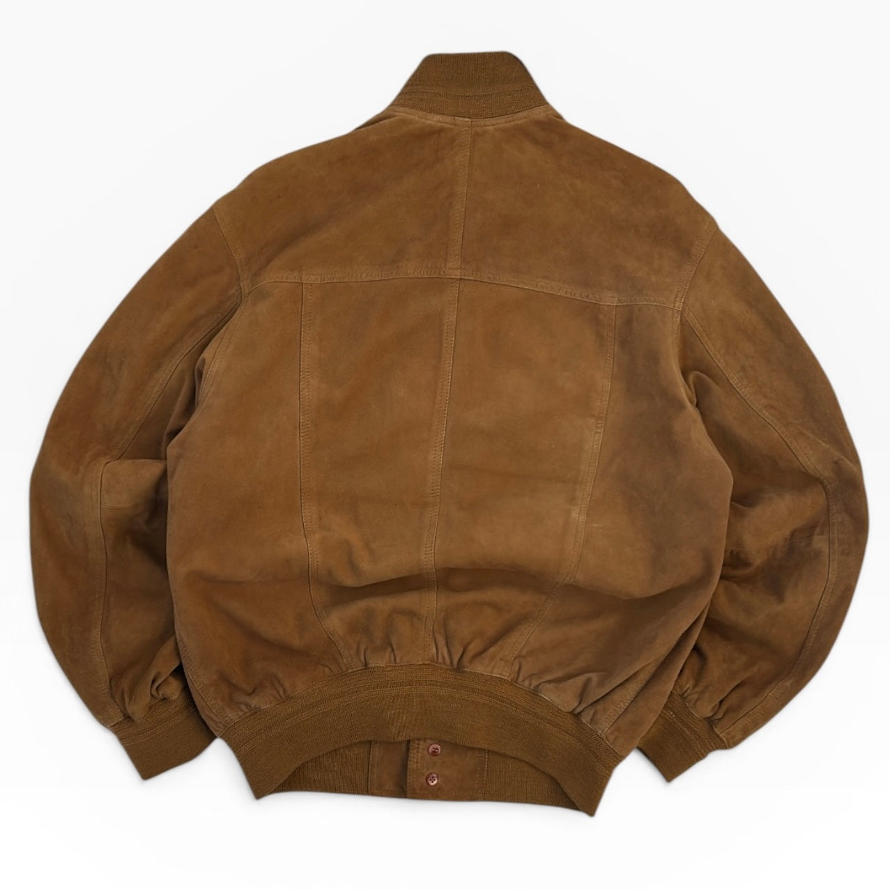 Burnt Camel suede bomber jacket