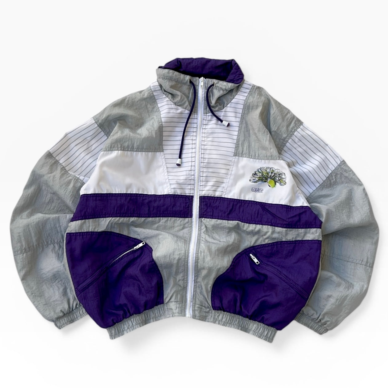 Vintage purple shell full zip jacket