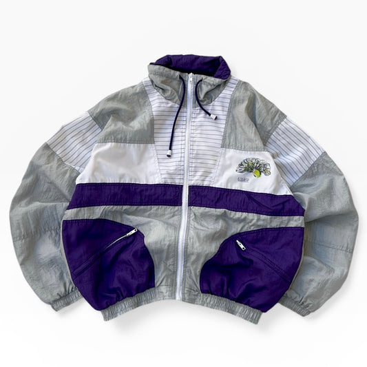 Vintage purple shell full zip jacket