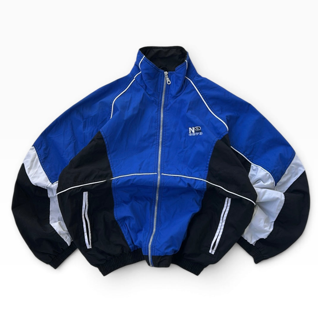 Crane Black & Blue vintage shell full zip jacket
