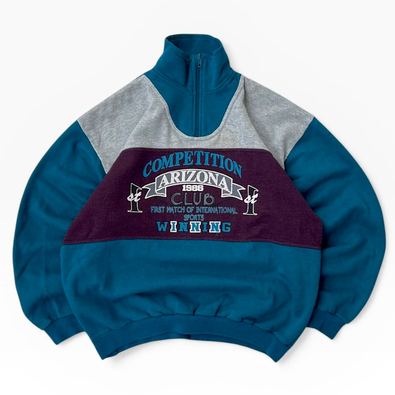 Arizona vintage petrol 1/4 Zip sweatshirt