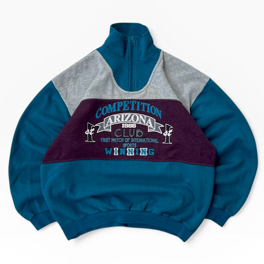 Arizona vintage petrol 1/4 Zip sweatshirt