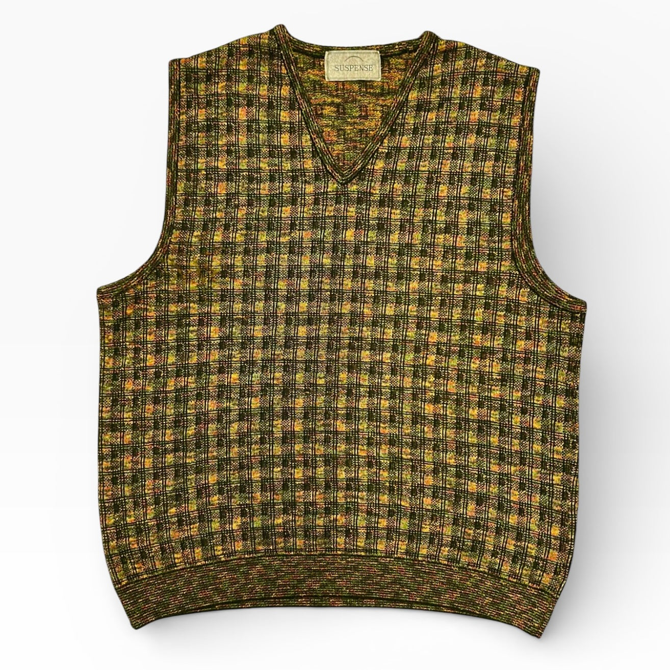 Suspense Multicolored V-Nech Vest Knit Fleece