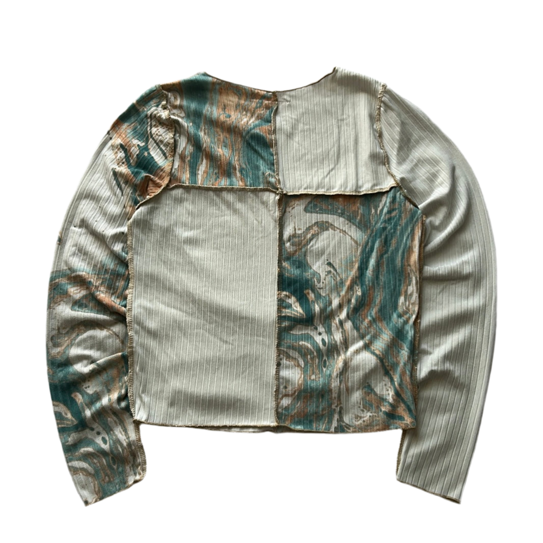 Patchwork Long-Sleeve Top