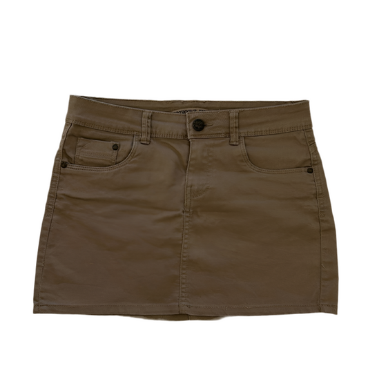 Terranova Mid-Waisted Elastic Denim Mini Skirt