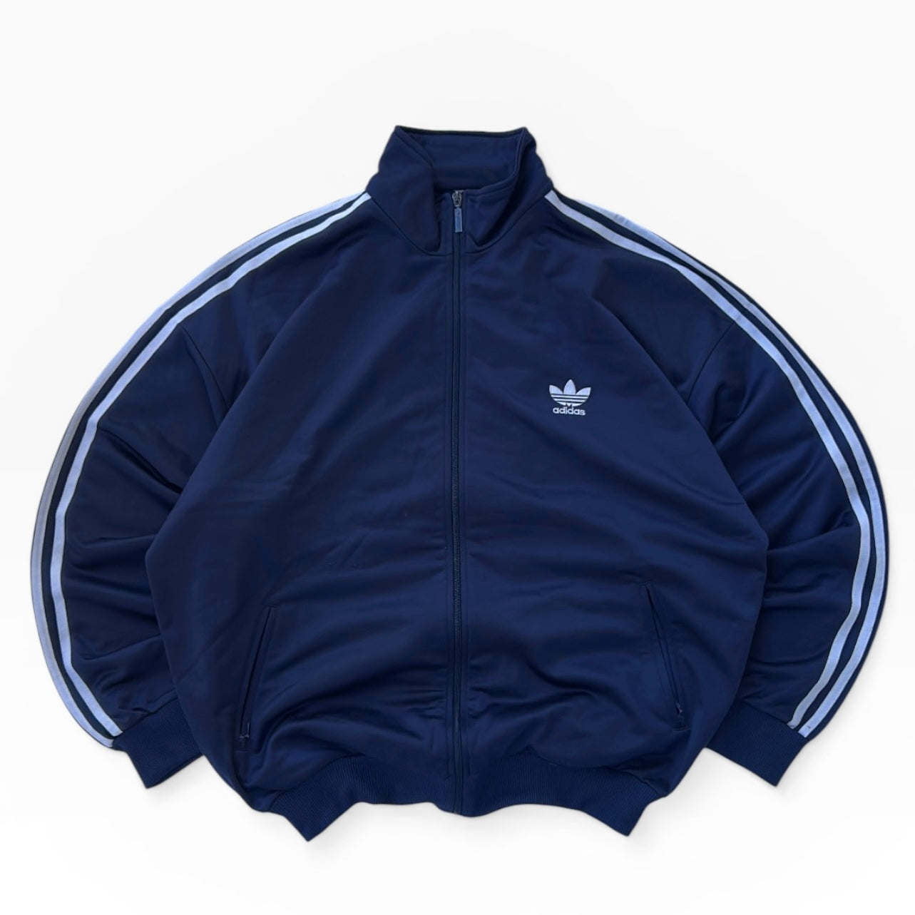 Adidas Three stripe Navy track jacket