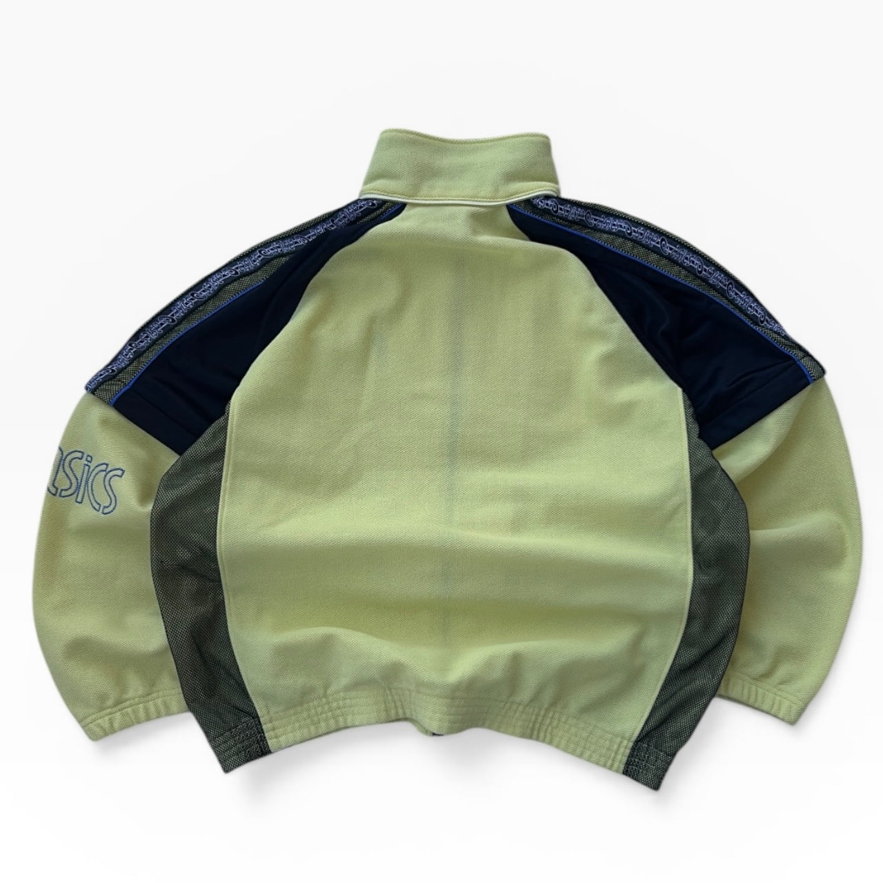Vintage Asics bright yellow shell full zip jacket