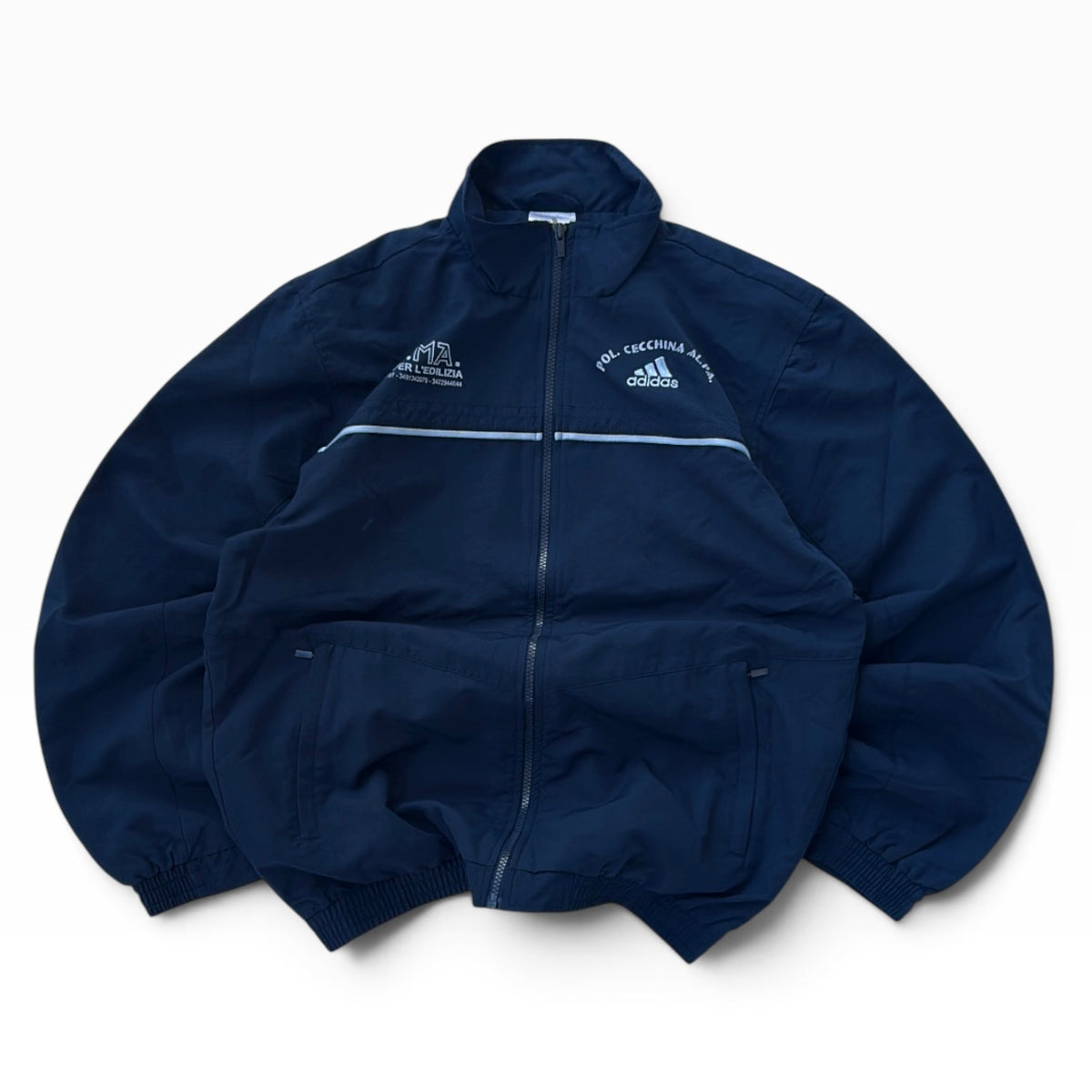 Adidas navy full zip track jacket
