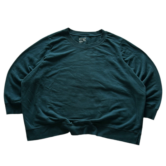 Dark Blue-Green Plain Sweatshirt