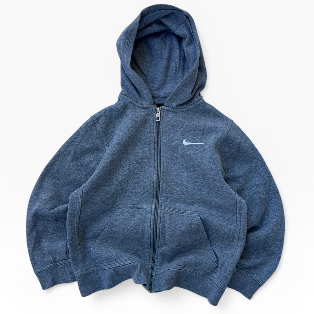 Nike grey hooded cropped jacket