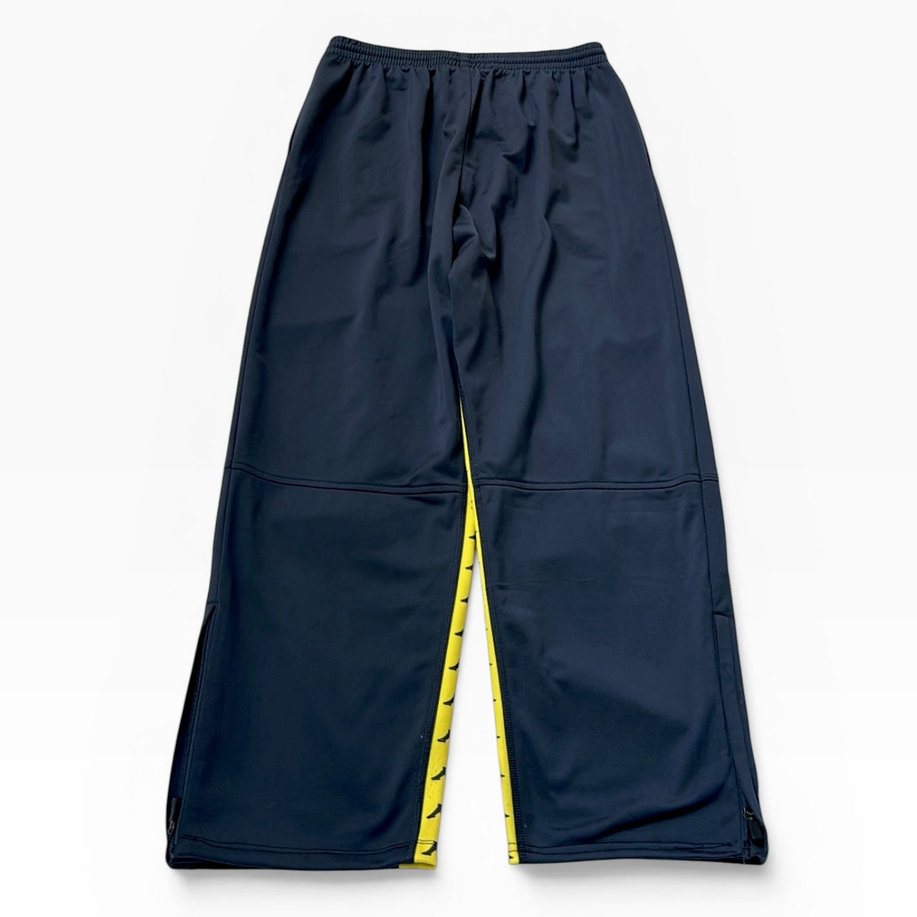 Kappa grey x yellow detail logo adjustable track pants