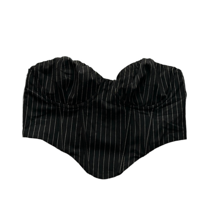 Strapless Back Zip Corset-Like Top