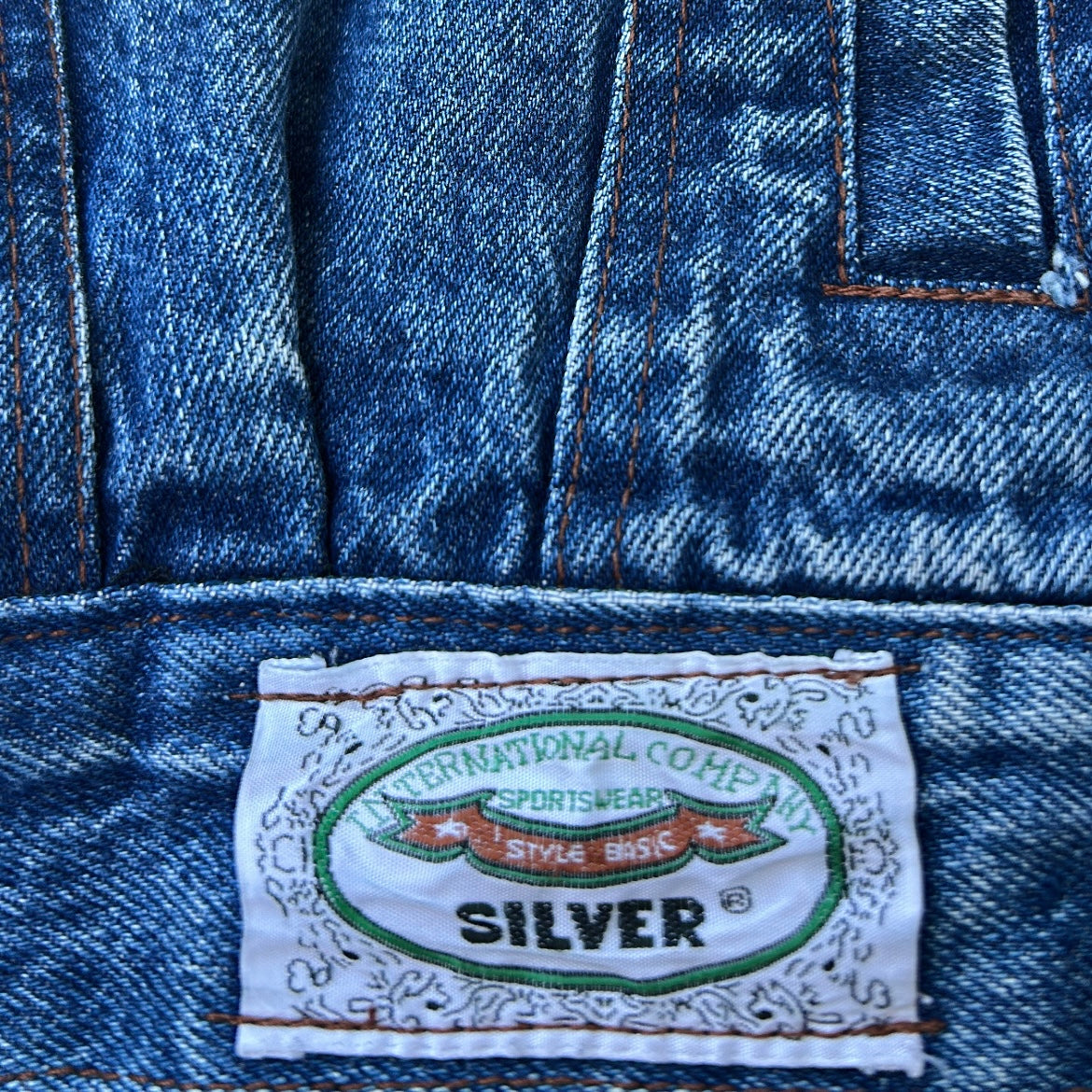 Silver dark wash denim jacket