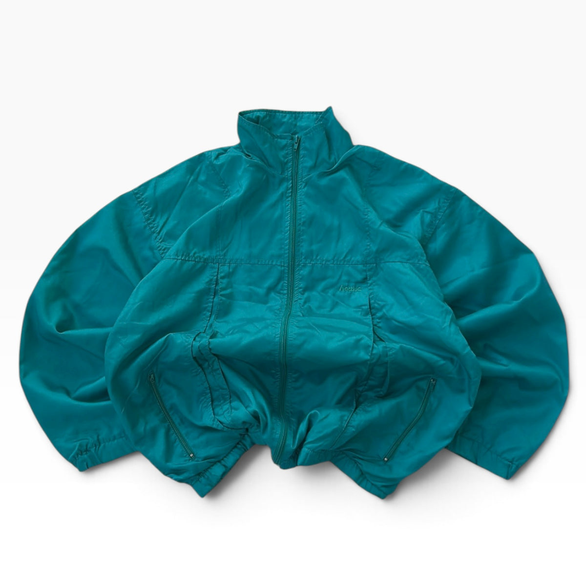 Aqctive vintage turquoise shell jacket