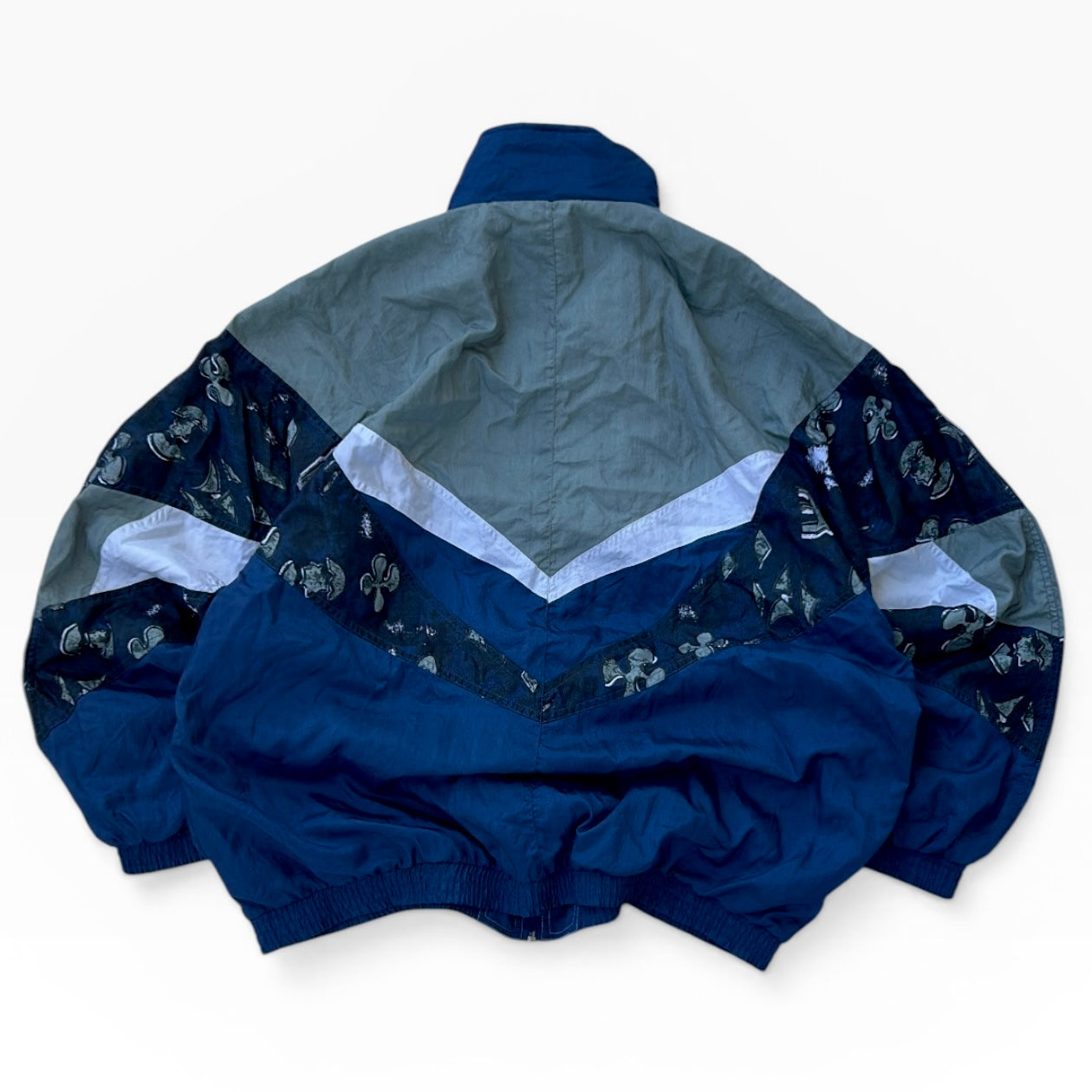 Line a primero vintage shell dark blue full zip jacket