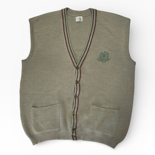 Knits Max Grey vest button up cardigan