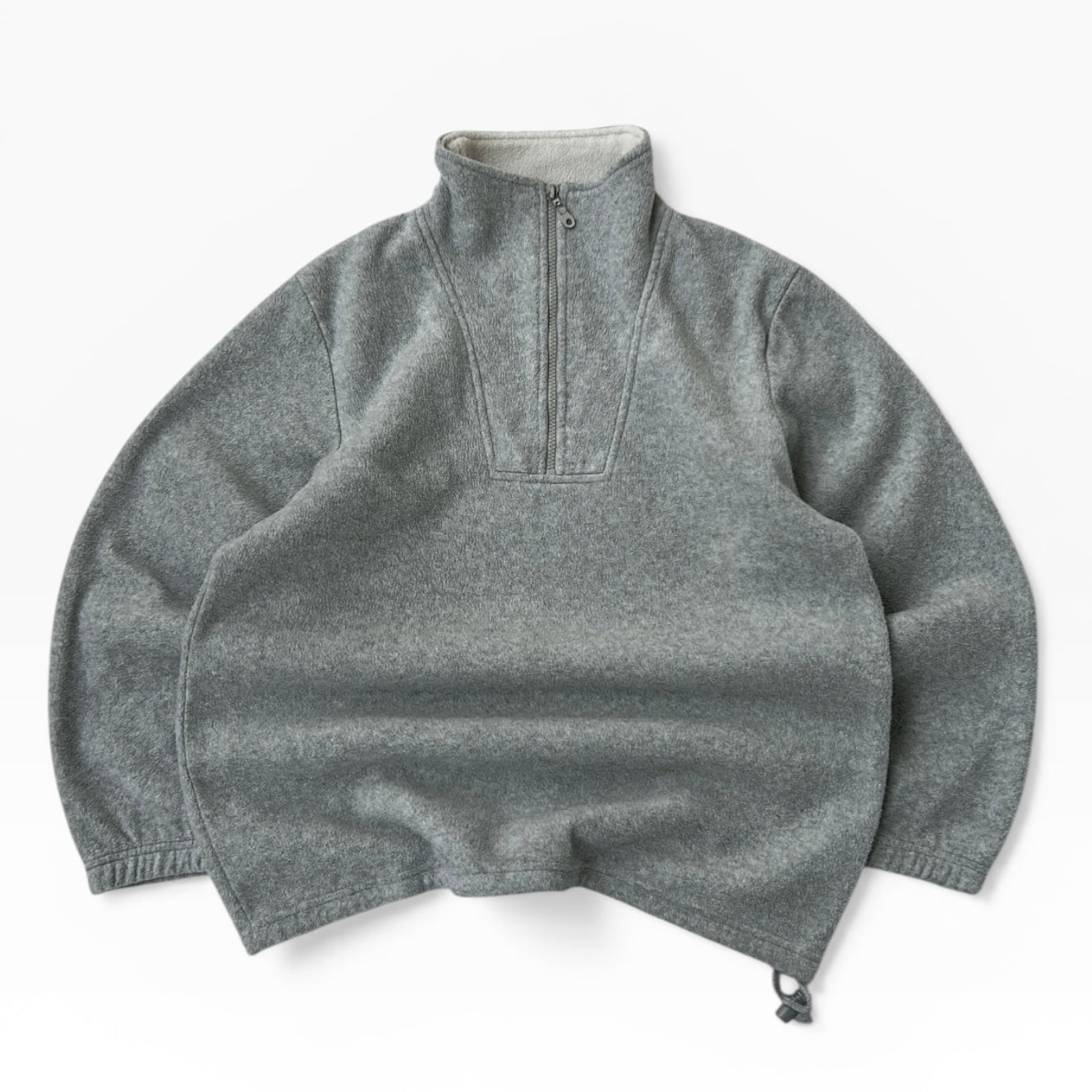 Grey plain 1/4 Zip AdjustableFleece