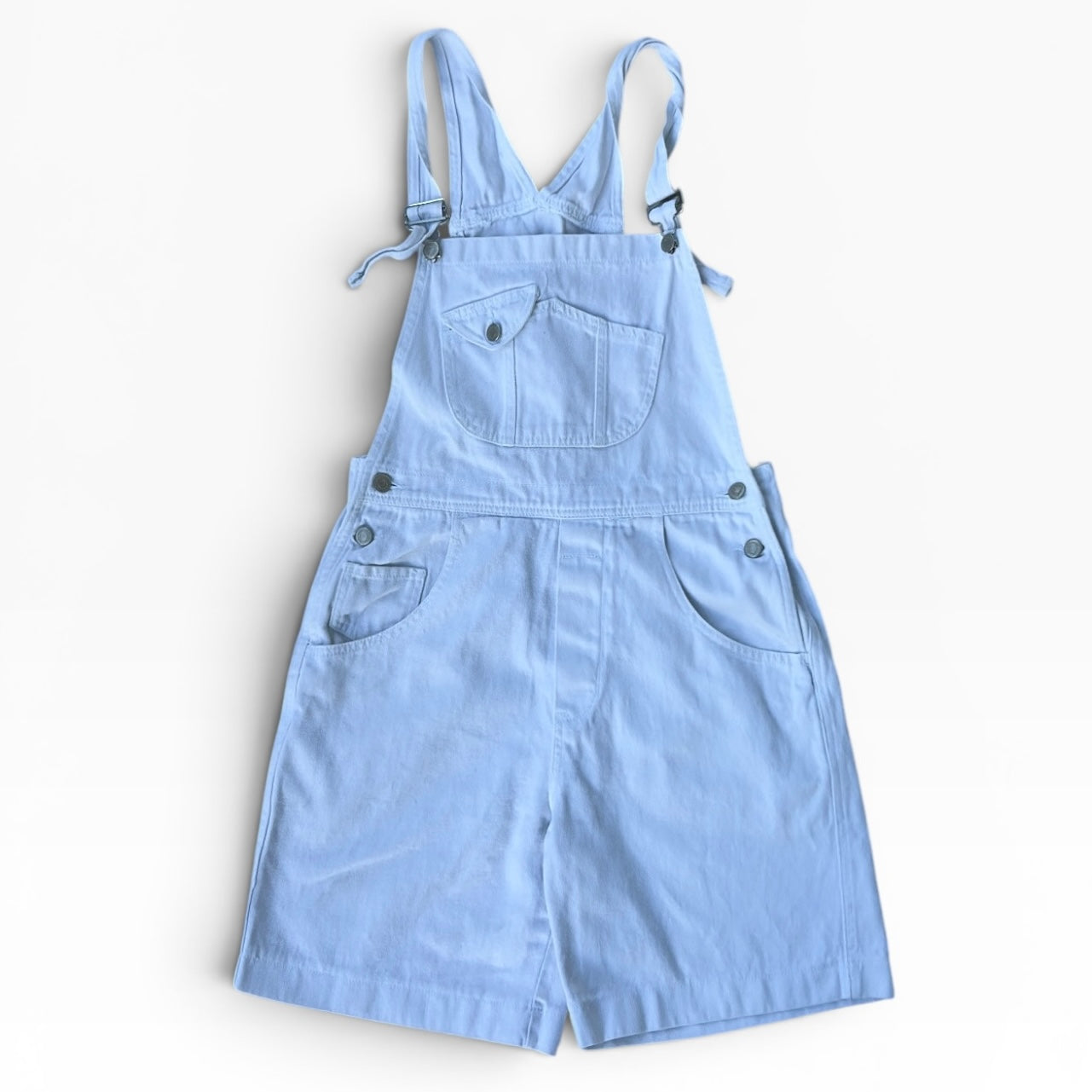 White dungarees shorts