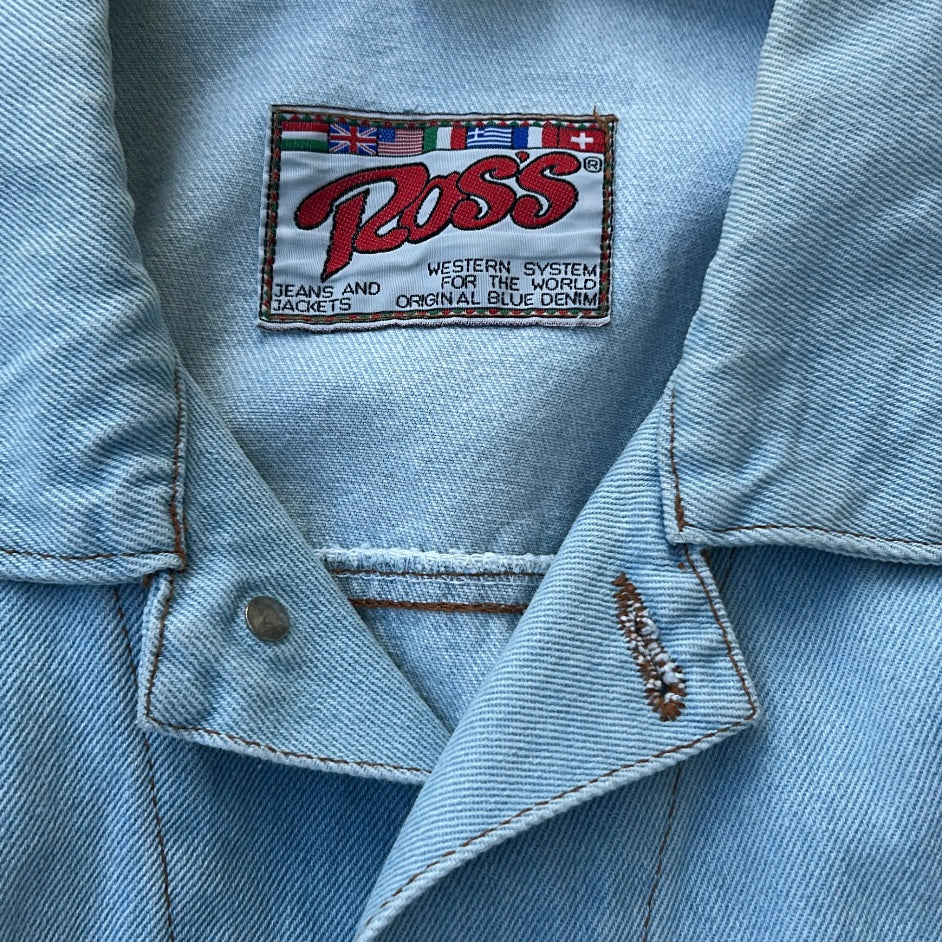 Ross Vintage graphic denim jacket
