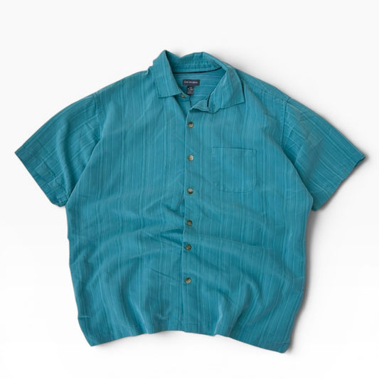 sea blue Hawaiian shirt