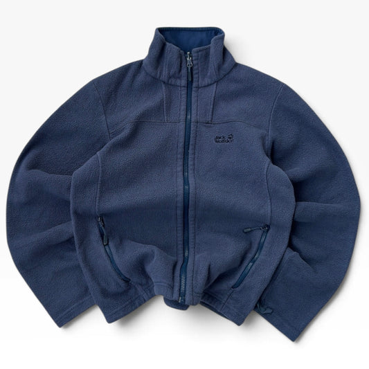 Jack Wolfskin hiking dusty blue adjustable full zip fleece
