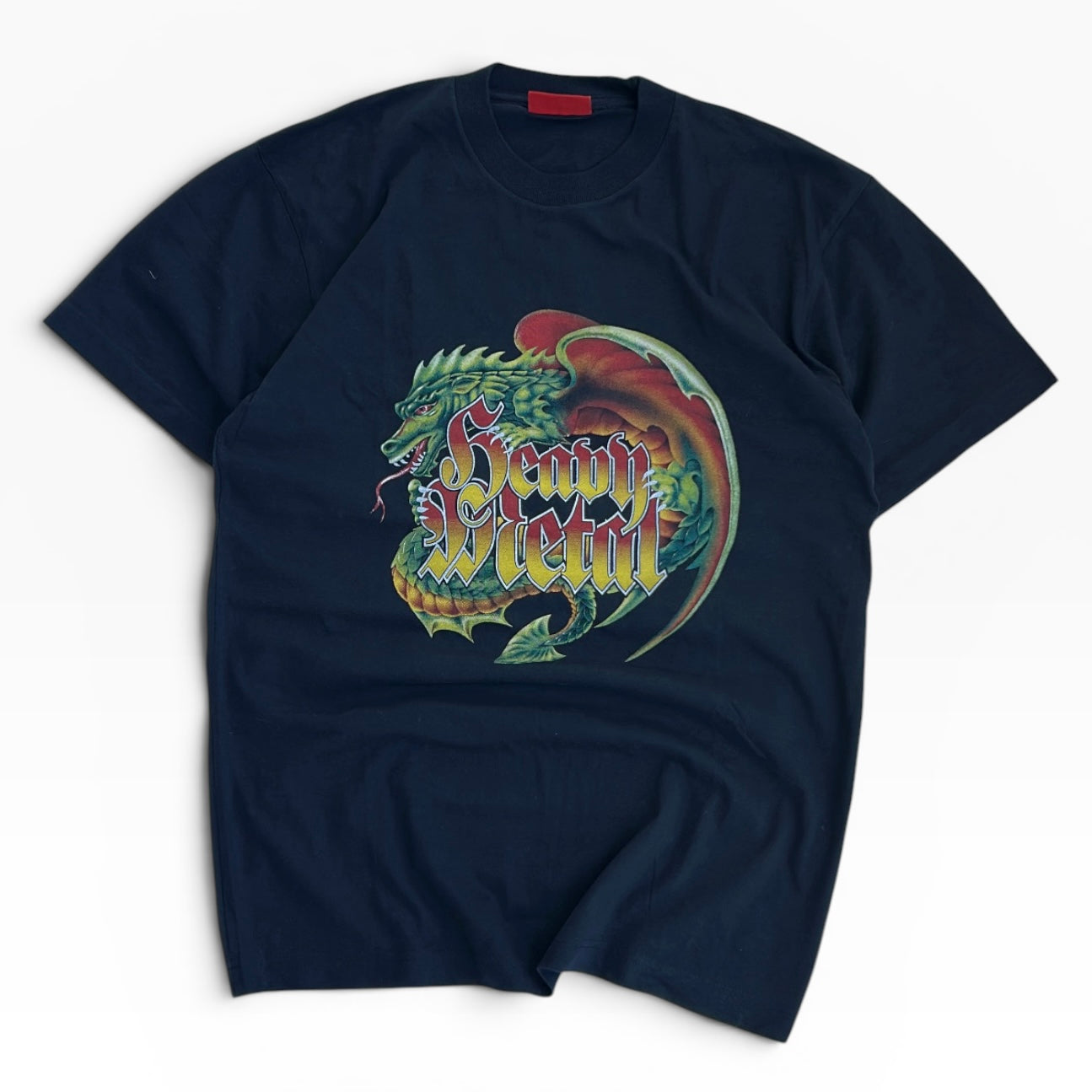 Black graphic dragon  tee