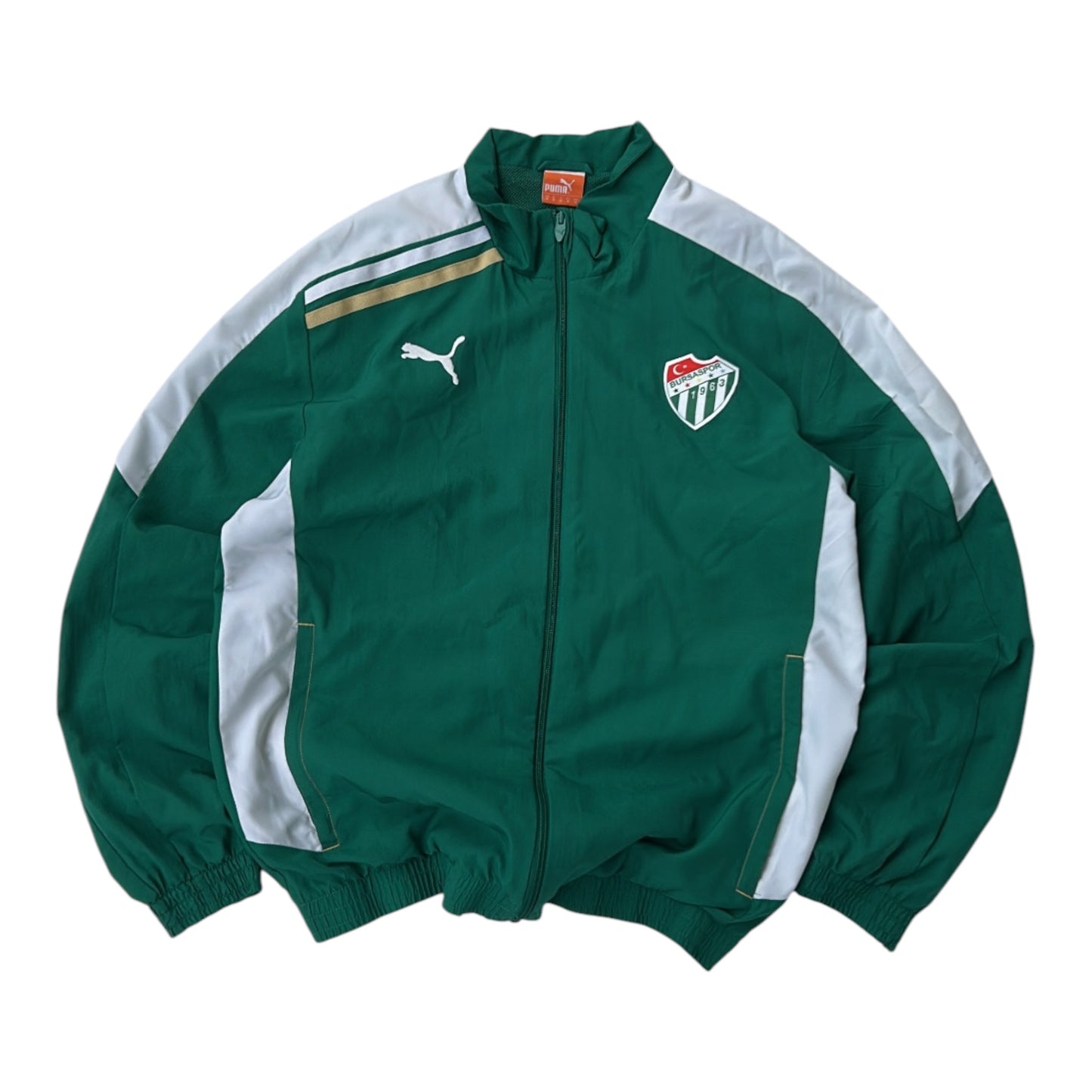 Puma green sports track jacket