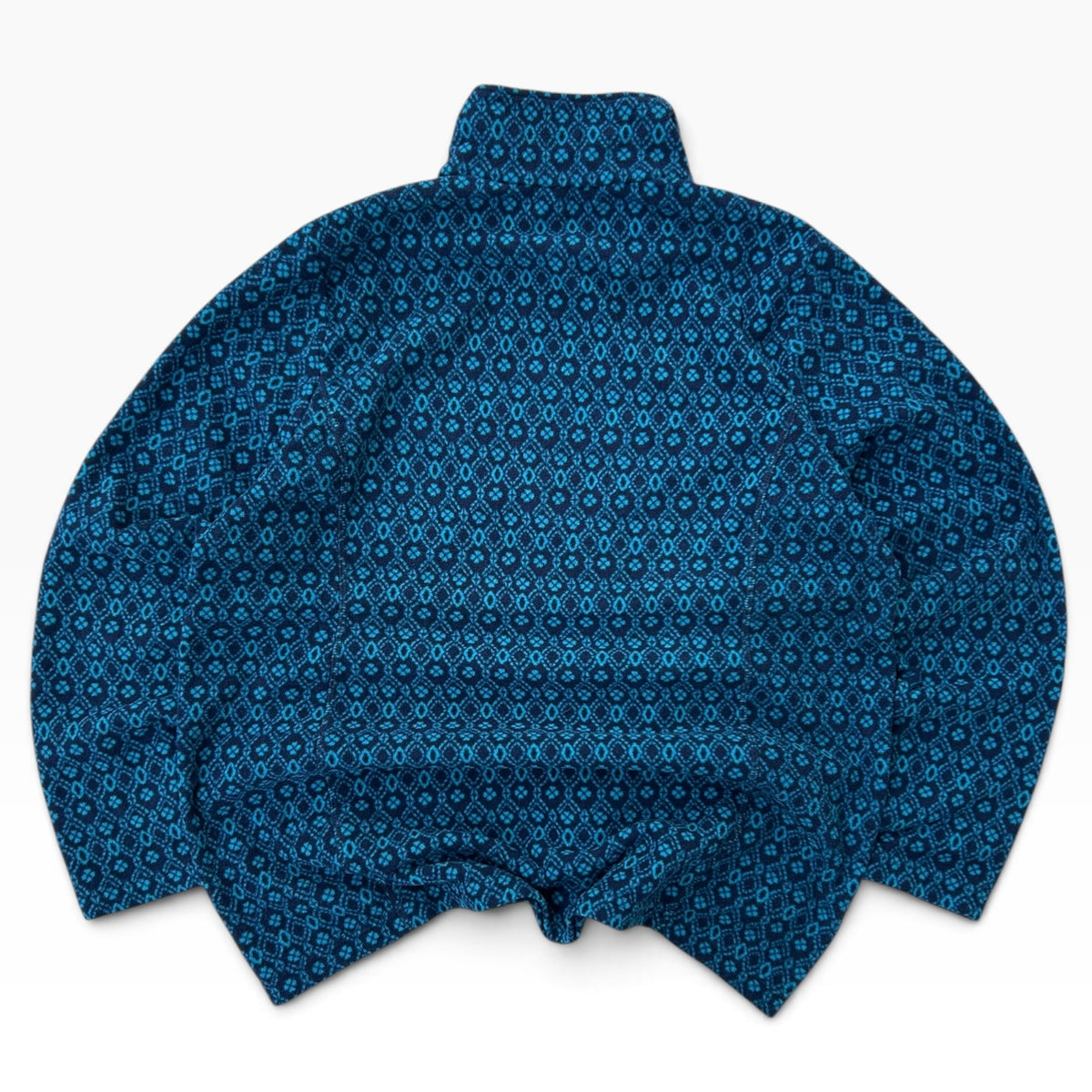 1/4 Zip petrol patterned fleece