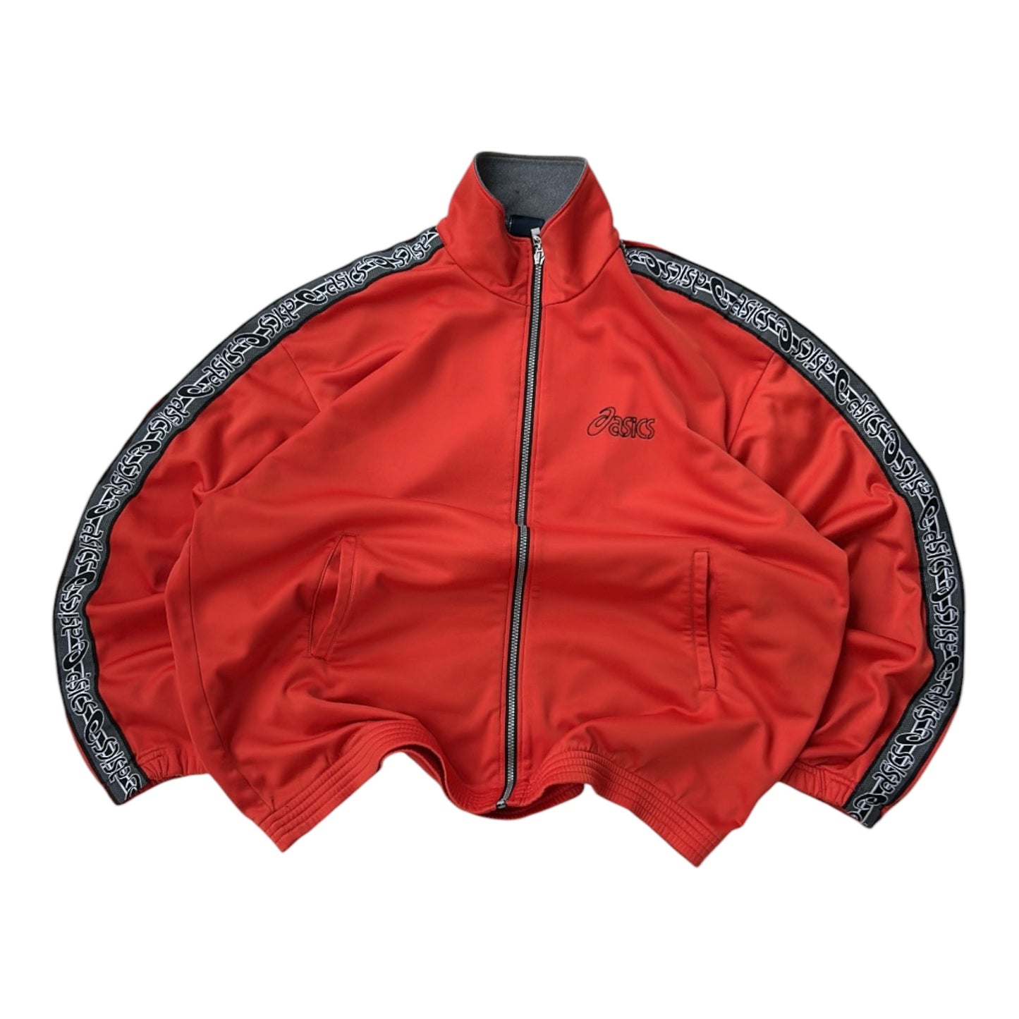 Asics orange side detail track jacket