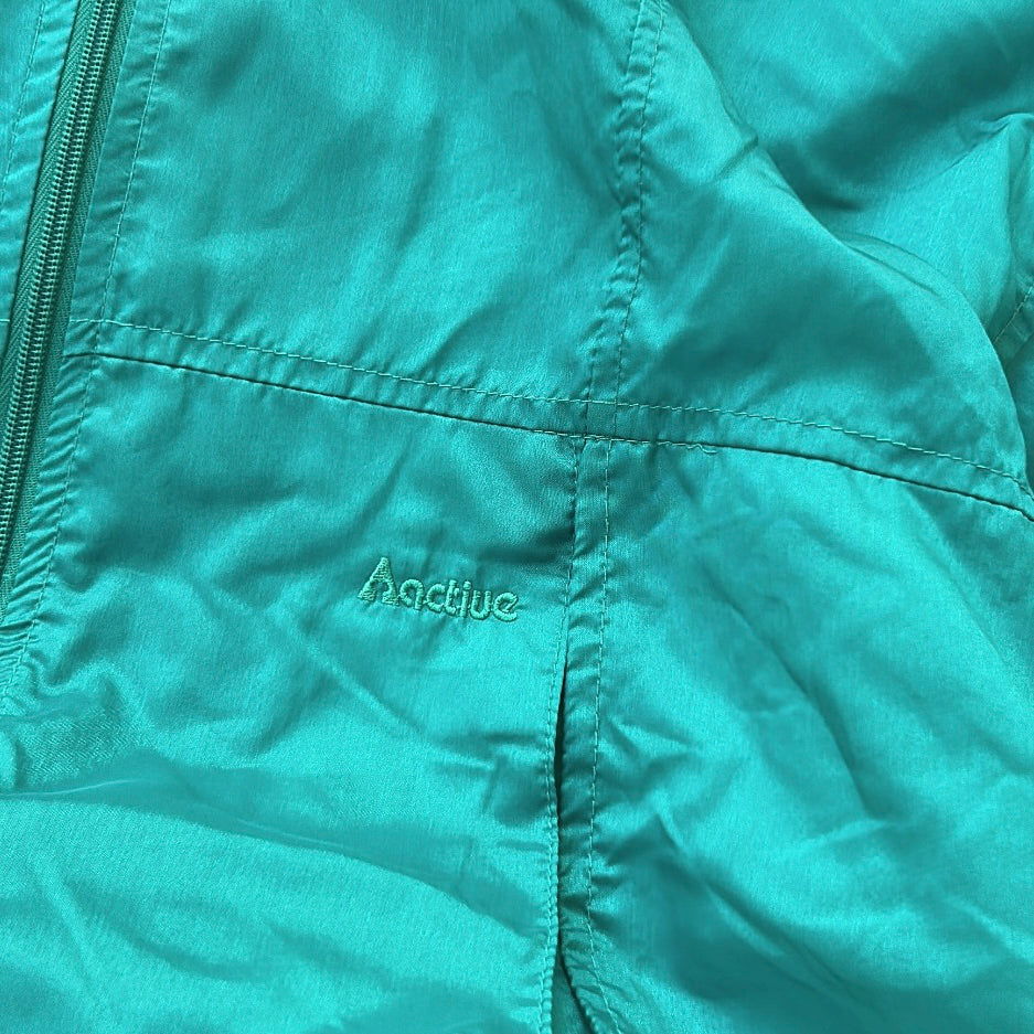 Aqctive vintage turquoise shell jacket