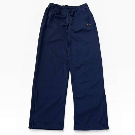 Nike navy x orange logo adjustable track pants