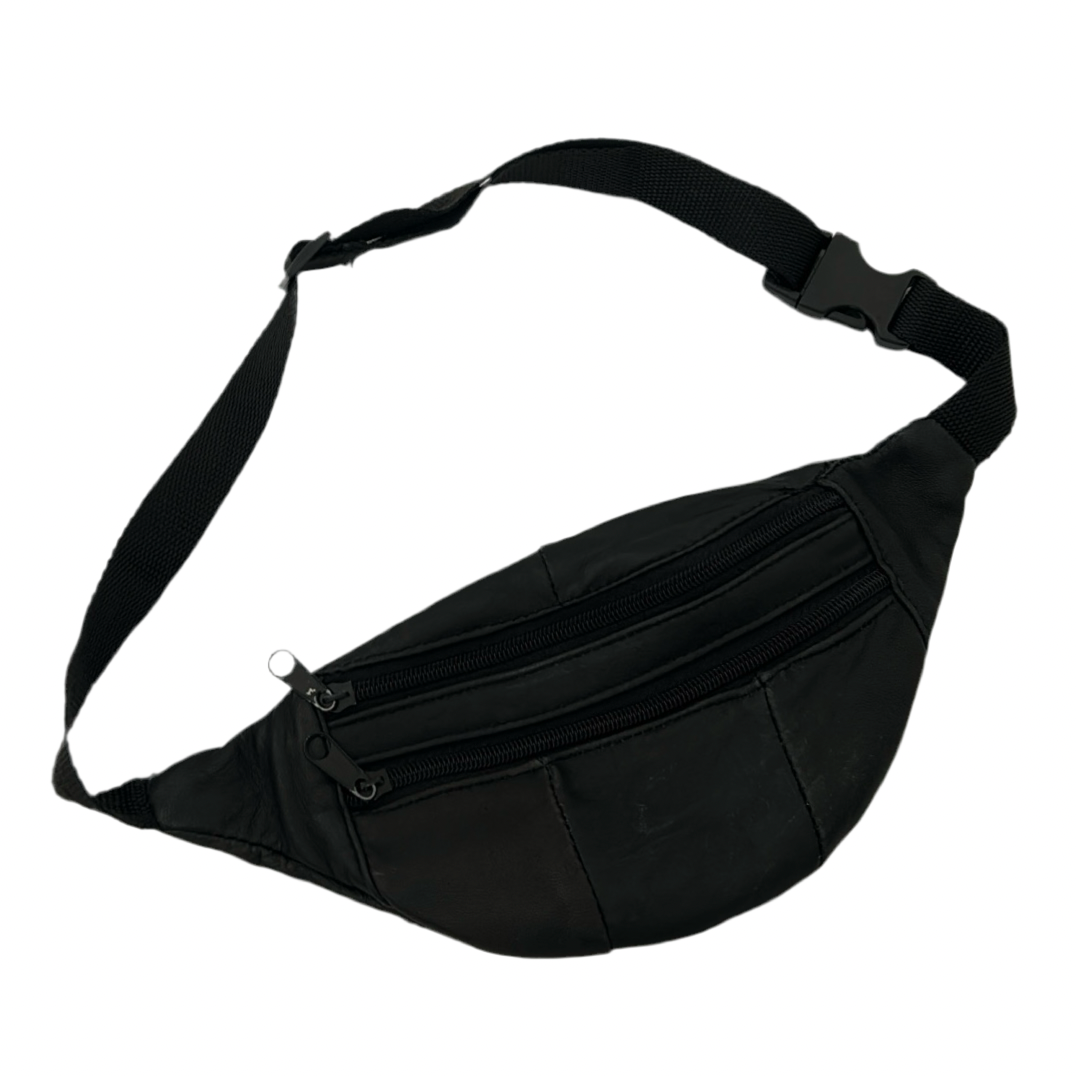Vintage Leather Banana Bag