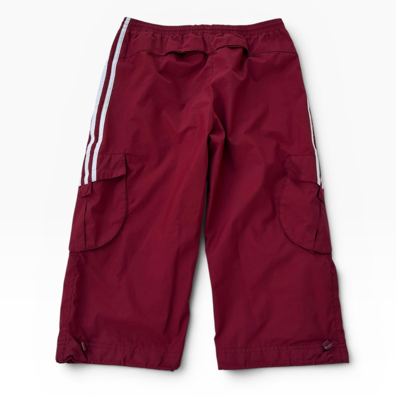 Adidas Capri burgundy adjustable track pants