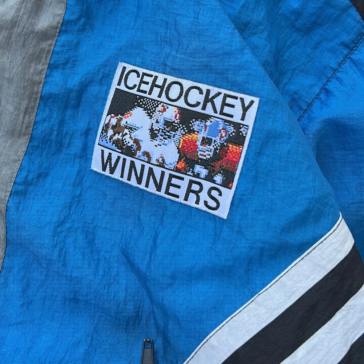 Ice hockey graphic vintage patterned jacket